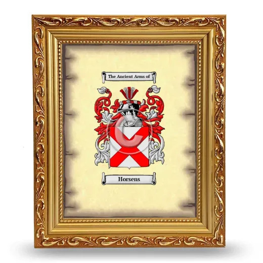 Horsens Coat of Arms Framed - Gold