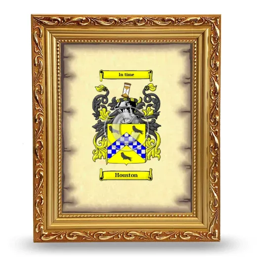 Houston Coat of Arms Framed - Gold