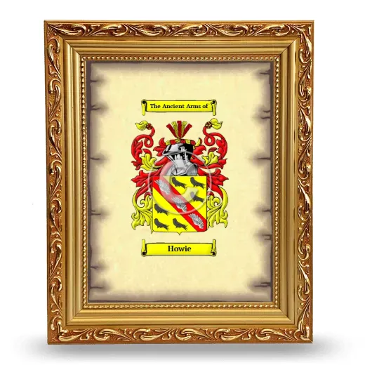 Howie Coat of Arms Framed - Gold