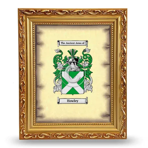 Howley Coat of Arms Framed - Gold