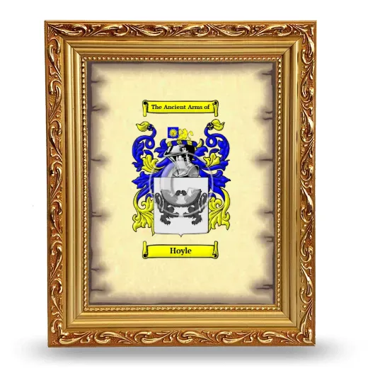 Hoyle Coat of Arms Framed - Gold