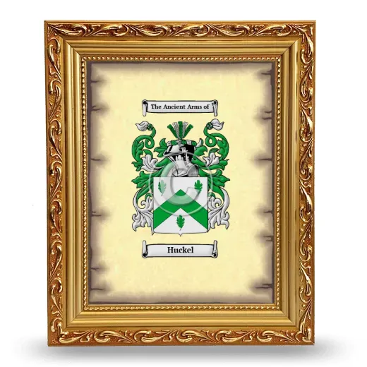 Huckel Coat of Arms Framed - Gold
