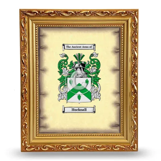 Hucknall Coat of Arms Framed - Gold