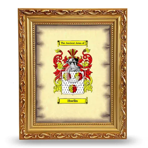 Huelin Coat of Arms Framed - Gold