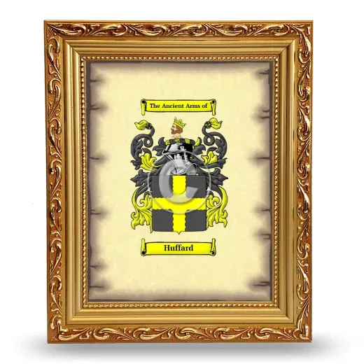 Huffard Coat of Arms Framed - Gold