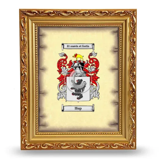 Hup Coat of Arms Framed - Gold