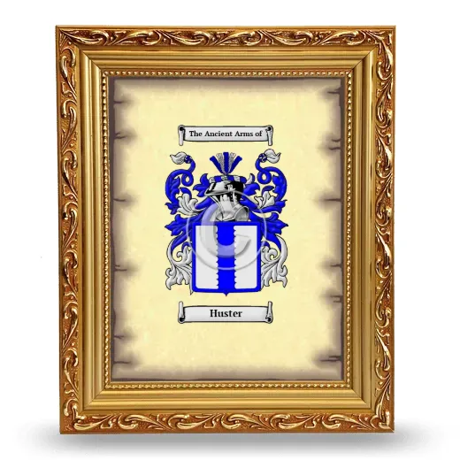 Huster Coat of Arms Framed - Gold