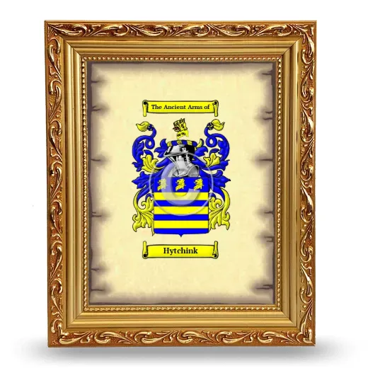 Hytchink Coat of Arms Framed - Gold
