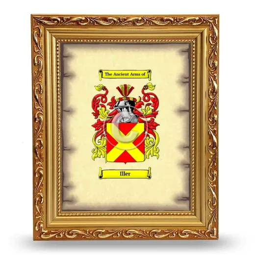 Iller Coat of Arms Framed - Gold
