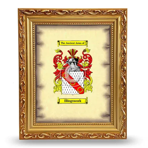 Illingswork Coat of Arms Framed - Gold