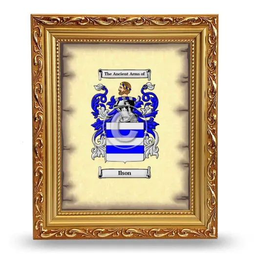 Ilson Coat of Arms Framed - Gold