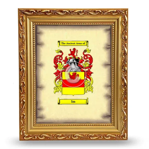 Im Coat of Arms Framed - Gold