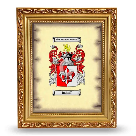 Imhoff Coat of Arms Framed - Gold