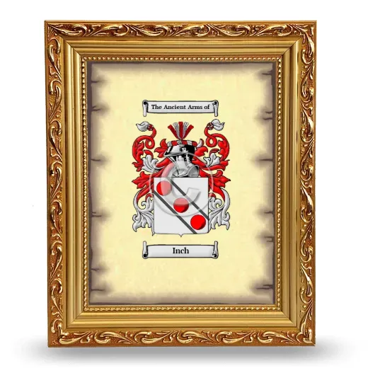 Inch Coat of Arms Framed - Gold
