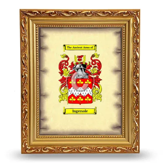 Ingersole Coat of Arms Framed - Gold