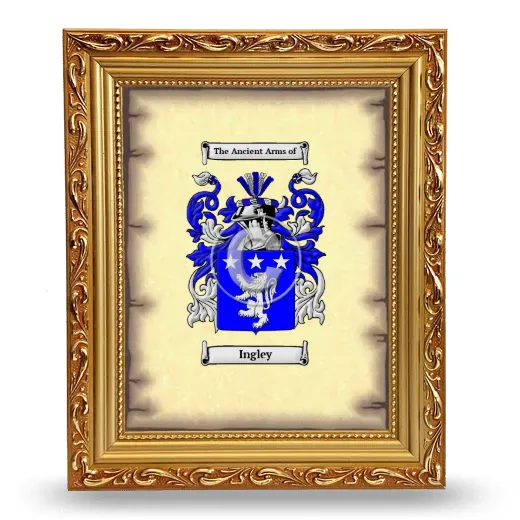 Ingley Coat of Arms Framed - Gold