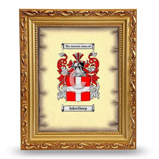 Inkerthorp Coat of Arms Framed - Gold