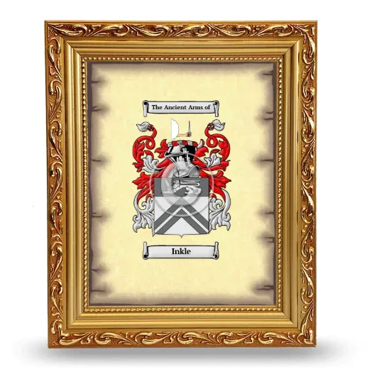 Inkle Coat of Arms Framed - Gold