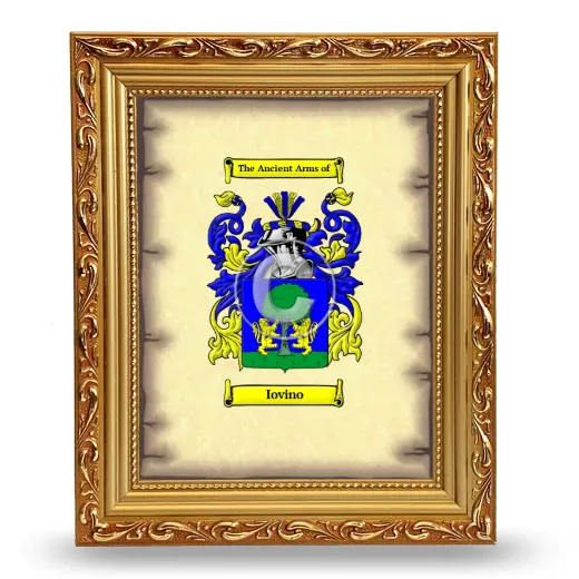 Iovino Coat of Arms Framed - Gold