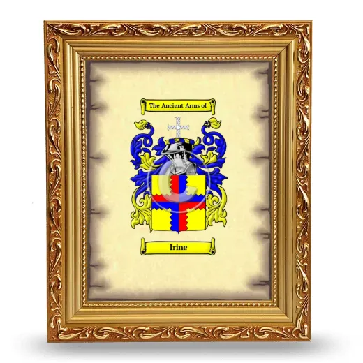 Irine Coat of Arms Framed - Gold