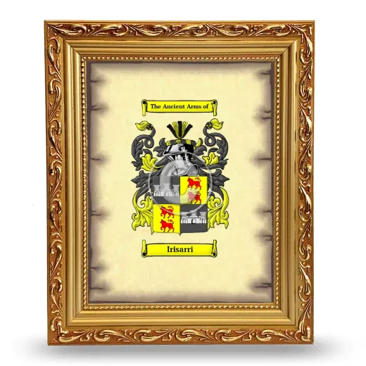 Irisarri Coat of Arms Framed - Gold