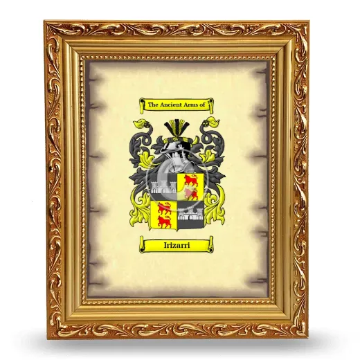Irizarri Coat of Arms Framed - Gold