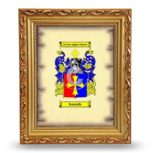 Ironside Coat of Arms Framed - Gold