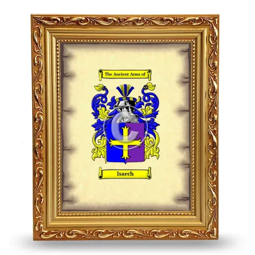 Isaech Coat of Arms Framed - Gold