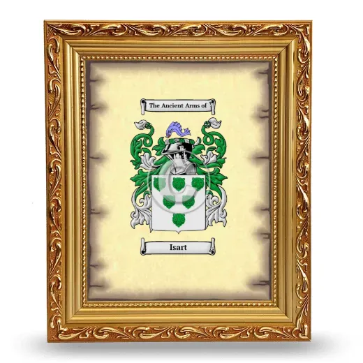 Isart Coat of Arms Framed - Gold