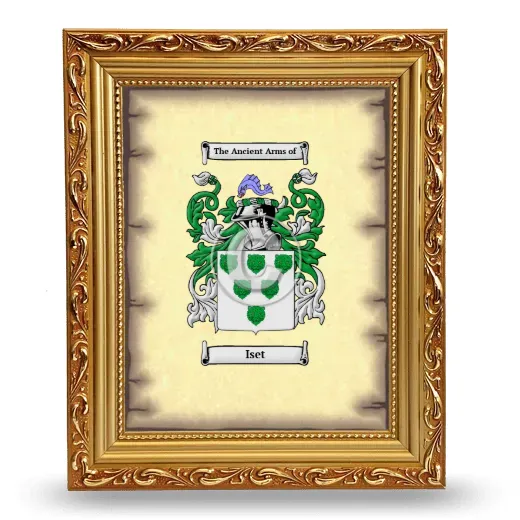 Iset Coat of Arms Framed - Gold
