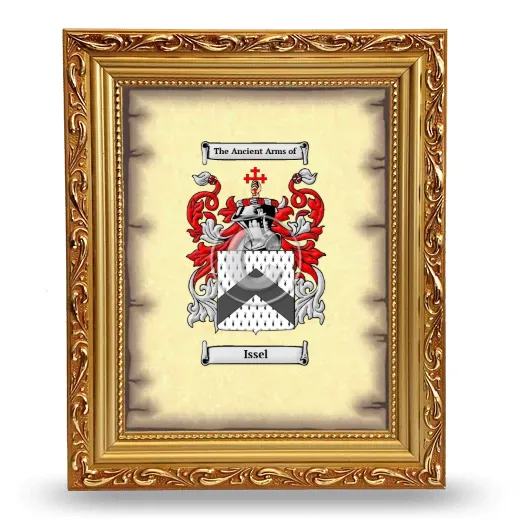 Issel Coat of Arms Framed - Gold