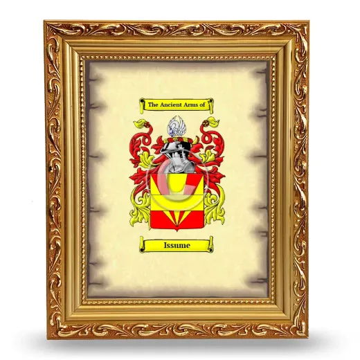 Issume Coat of Arms Framed - Gold