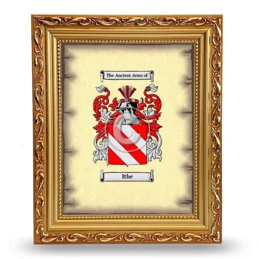 Ithe Coat of Arms Framed - Gold