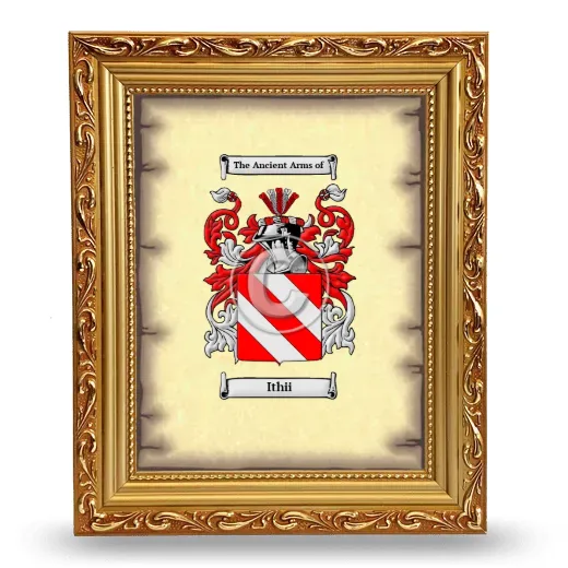 Ithii Coat of Arms Framed - Gold