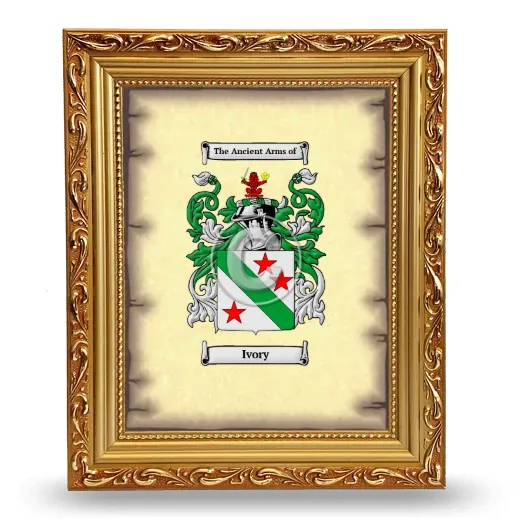 Ivory Coat of Arms Framed - Gold