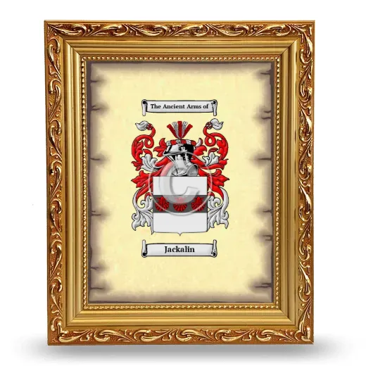 Jackalin Coat of Arms Framed - Gold