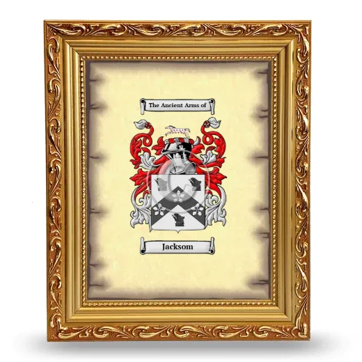 Jacksom Coat of Arms Framed - Gold