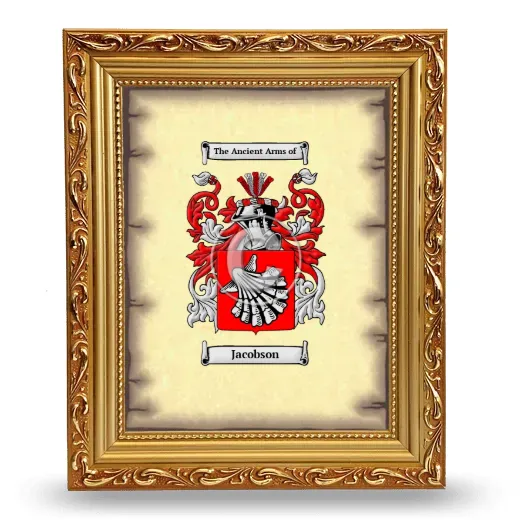 Jacobson Coat of Arms Framed - Gold