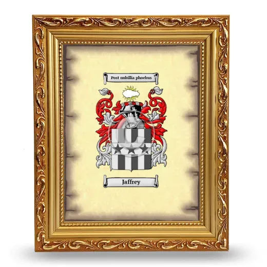 Jaffrey Coat of Arms Framed - Gold