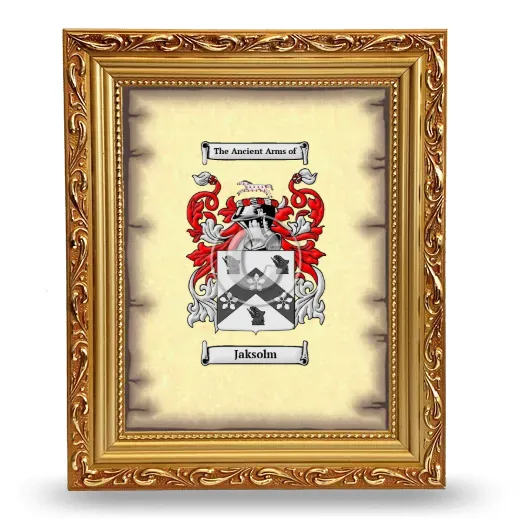 Jaksolm Coat of Arms Framed - Gold