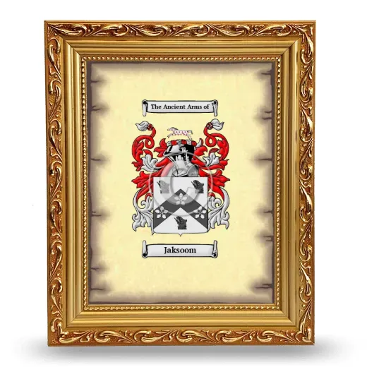 Jaksoom Coat of Arms Framed - Gold