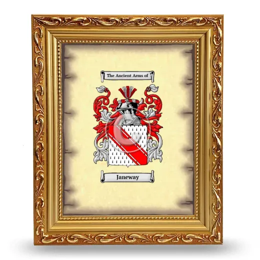 Janeway Coat of Arms Framed - Gold