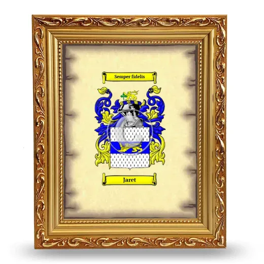 Jaret Coat of Arms Framed - Gold