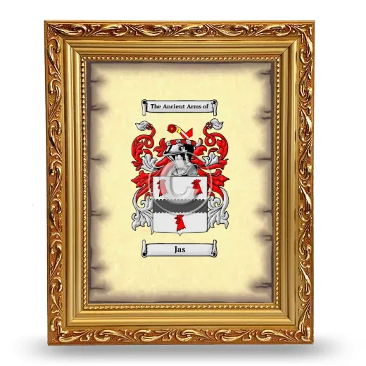 Jas Coat of Arms Framed - Gold