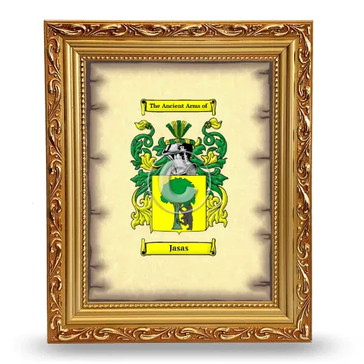 Jasas Coat of Arms Framed - Gold