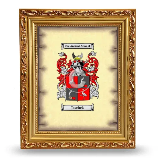 Jaschek Coat of Arms Framed - Gold
