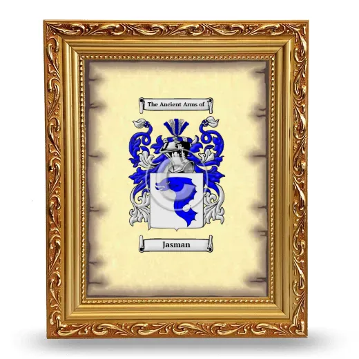 Jasman Coat of Arms Framed - Gold
