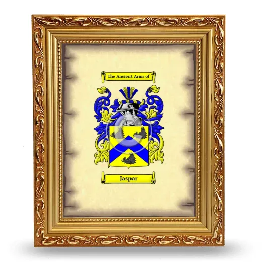 Jaspar Coat of Arms Framed - Gold