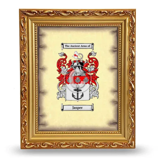Jasper Coat of Arms Framed - Gold