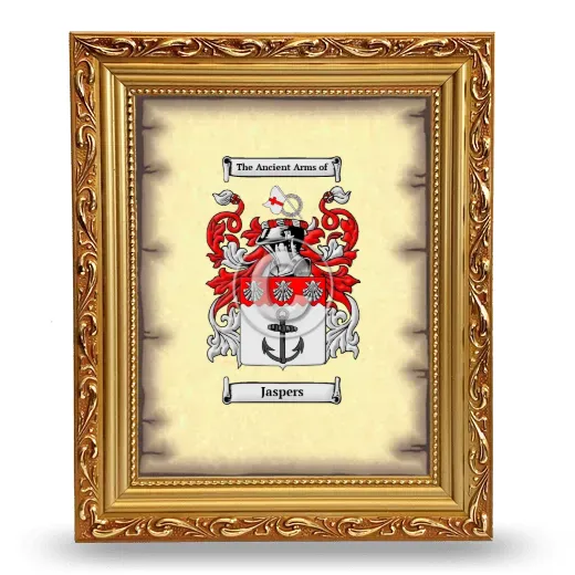 Jaspers Coat of Arms Framed - Gold